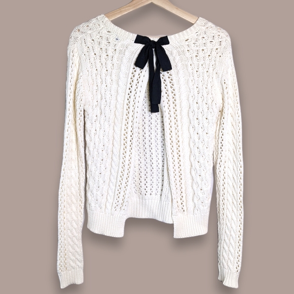 Delias Knit Split Back Bow Sweater - Picture 6 of 12